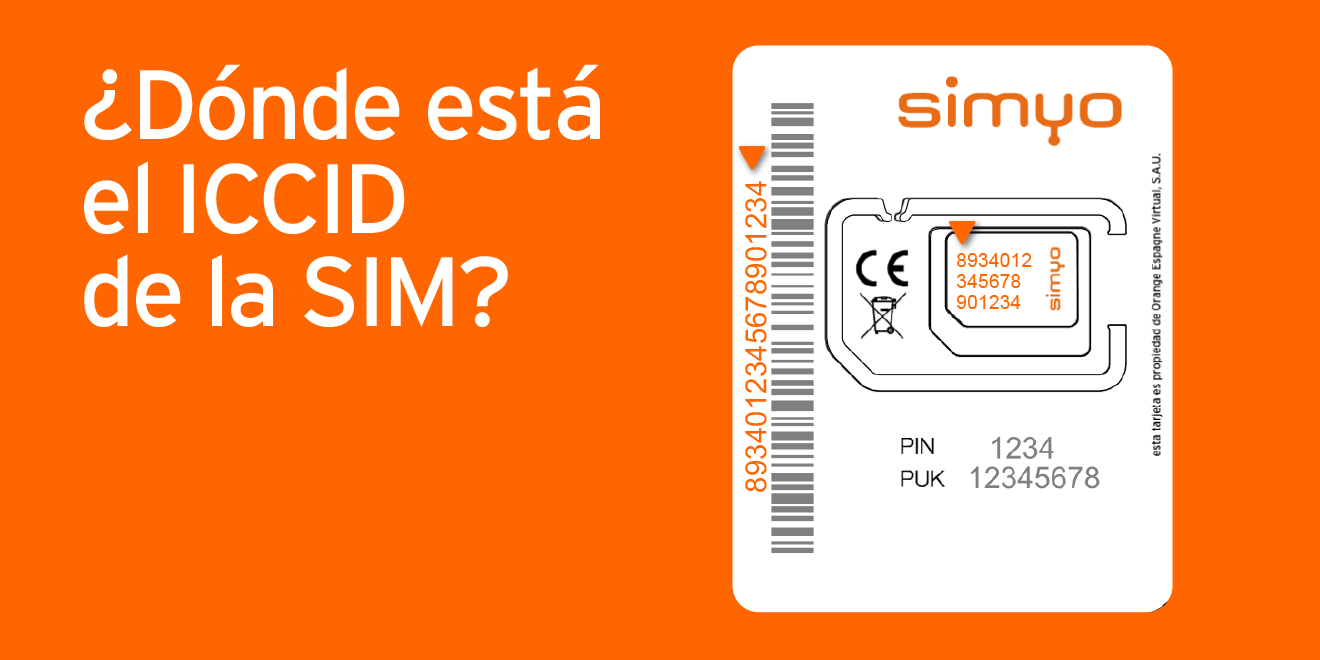 ¿Dónde está el ICCID de la SIM?